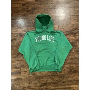 Vintage Young Life Champion Sweatshirt Hoodie Size Medium